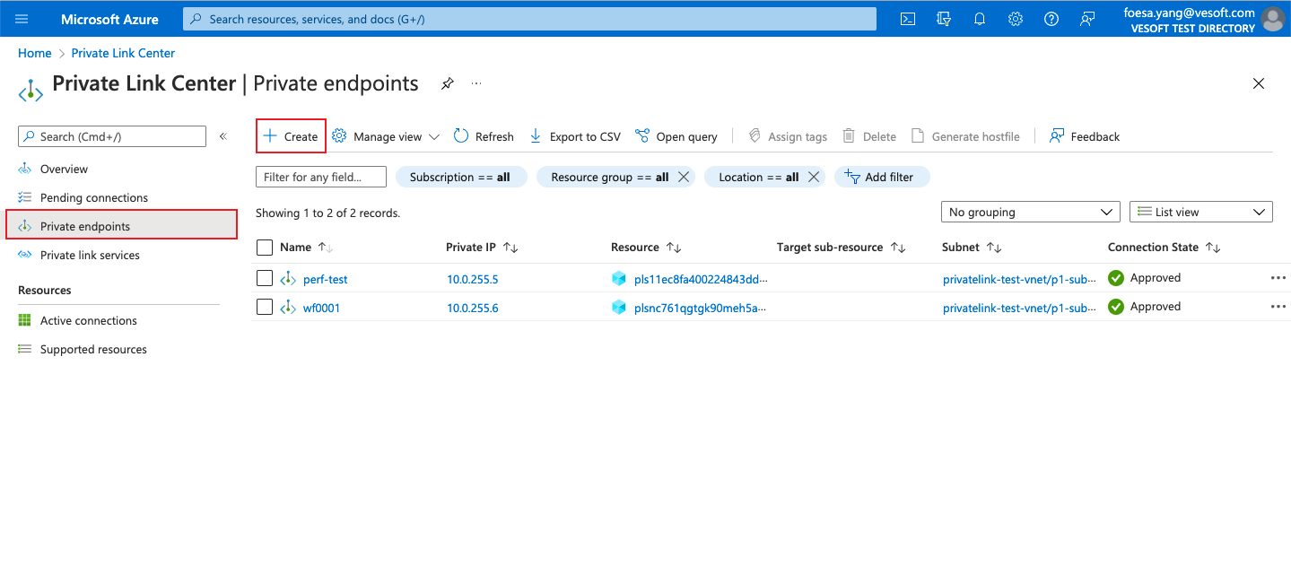 Private endpoint