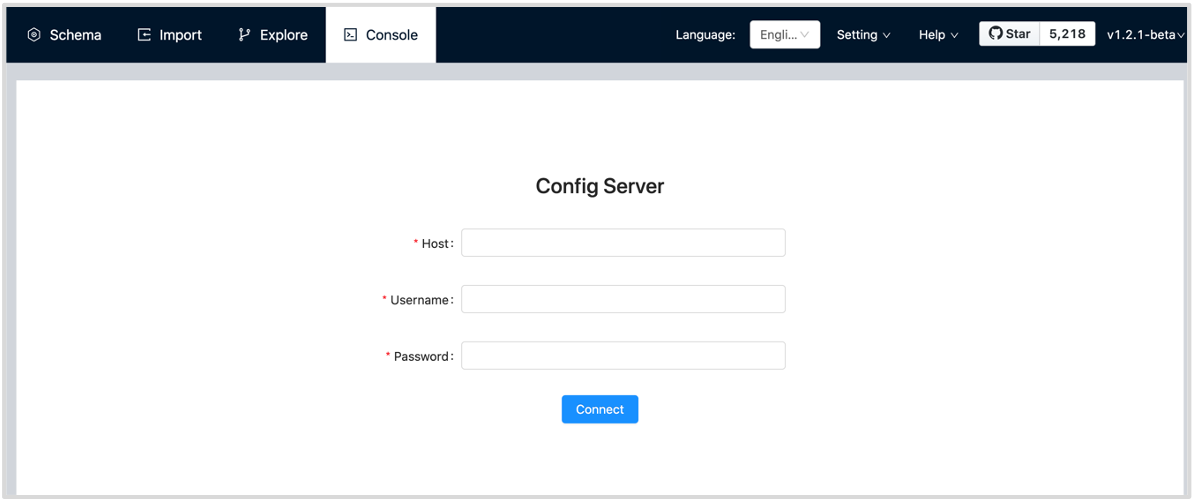 The Config Server page shows that Docker-based Studio is started successfully